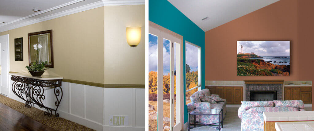 painted wall and room