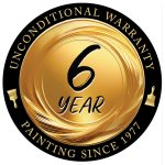 6 Year Warranty NEW Blk Outline Gold Letters
